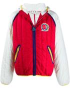 Marni Colour Block Quilted Jacket - Red