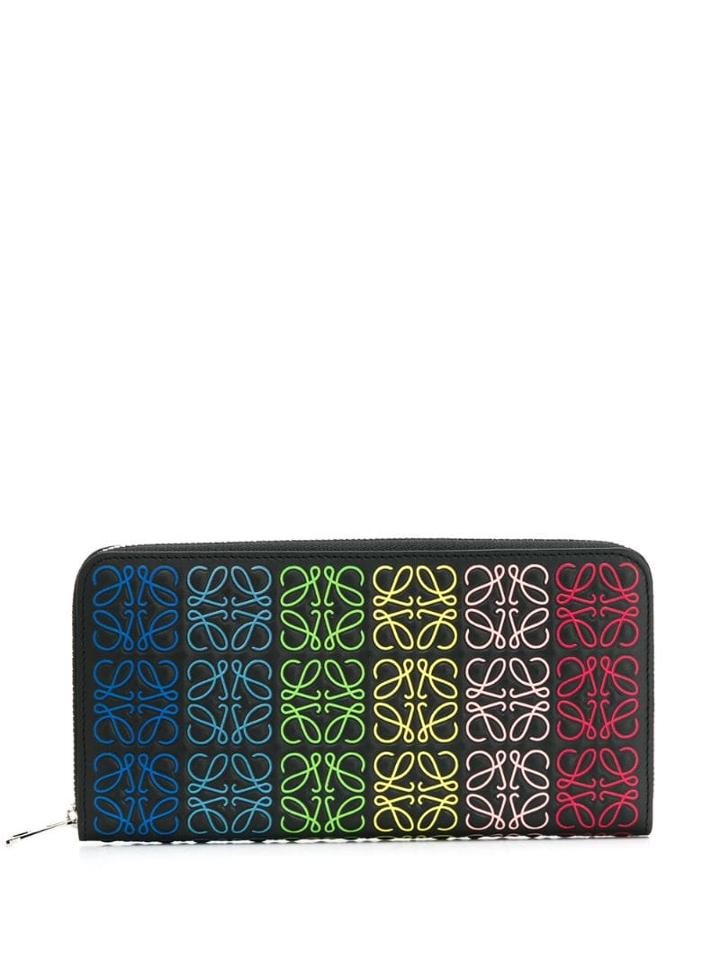 Loewe Repeat Zip Around Wallet - Black