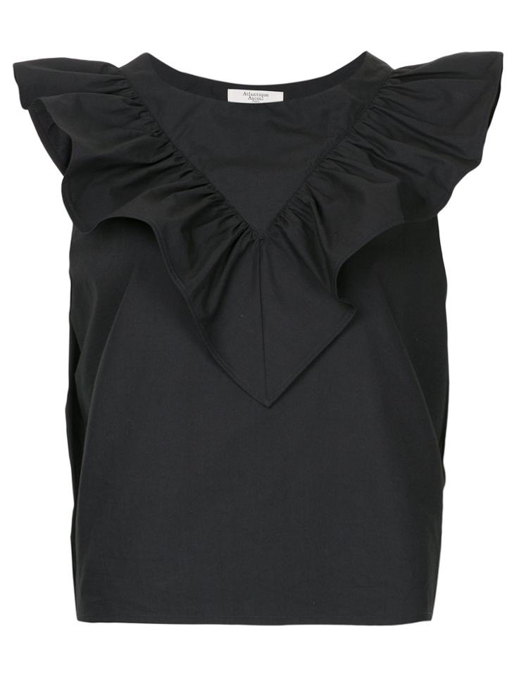 Atlantique Ascoli Frill Detail Blouse - Blue