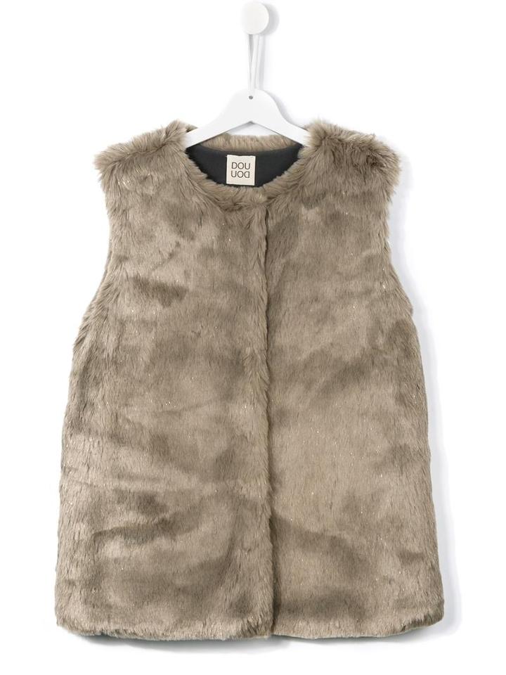 Douuod Kids 'picchio' Fluffy Gilet, Girl's, Size: 14 Yrs, Grey