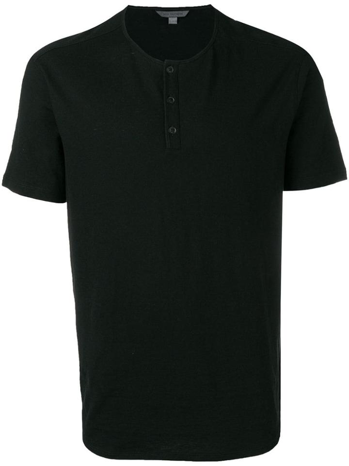 John Varvatos Henley T-shirt - Black