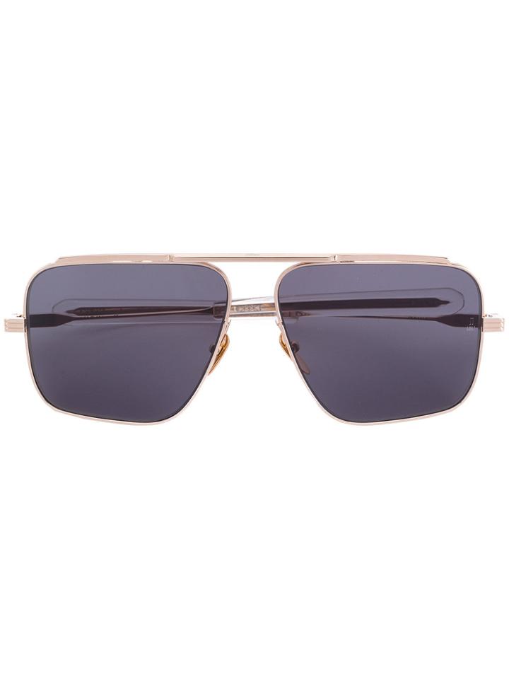 Jacques Marie Mage Oversized Square Frame Sunglasses - Metallic
