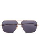 Jacques Marie Mage Oversized Square Frame Sunglasses - Metallic