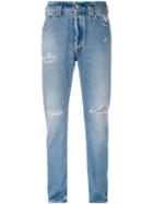 Cycle - Distressed Slim-fit Jeans - Women - Cotton - 25, Blue, Cotton