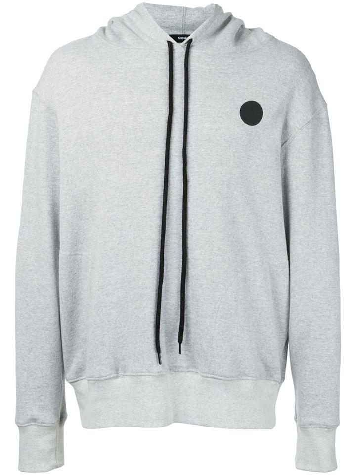 Bassike - Logo Print Hoodie - Men - Cotton - Xl, Grey, Cotton