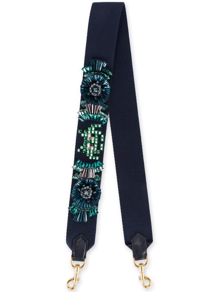 Anya Hindmarch Space Invaders Sequinned Strap - Blue