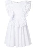 Msgm Openwork Lace Dress - White