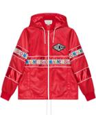 Gucci Net Jacket With Magnetismo Stripe - Red