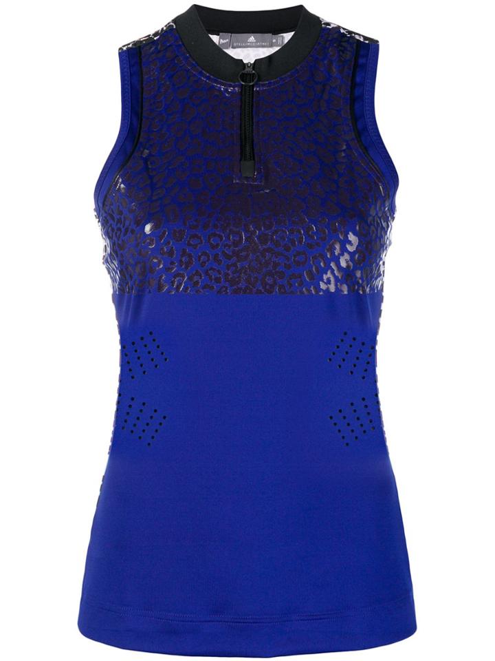 Adidas By Stella Mccartney Run Zip-up Tank Top - Pink & Purple
