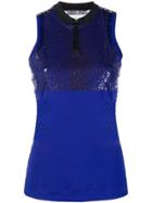 Adidas By Stella Mccartney Run Zip-up Tank Top - Pink & Purple