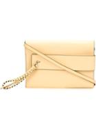 Elena Ghisellini Nina Clutch, Women's, Yellow/orange, Calf Leather