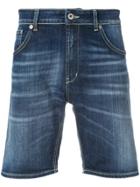 Dondup Faded Raw Edge Shorts - Blue