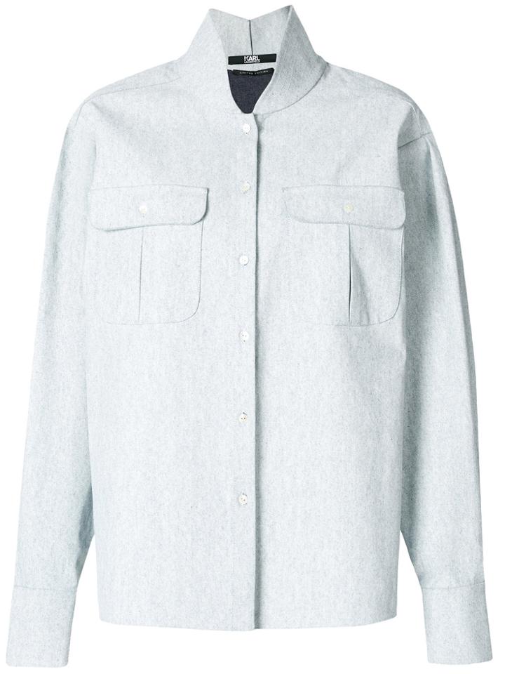 Karl Lagerfeld Long-sleeve Fitted Shirt - White