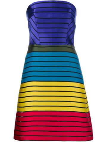 Mary Katrantzou 'freesia' Striped Bustier Dress