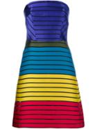 Mary Katrantzou 'freesia' Striped Bustier Dress