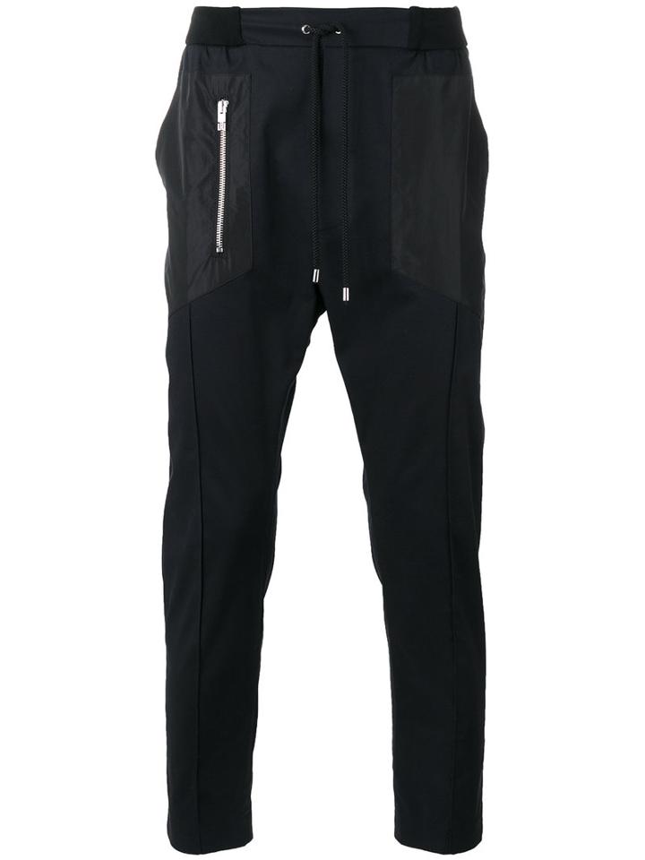 Les Hommes Urban Drawstring Track Pants, Men's, Size: 50, Black, Cotton/spandex/elastane/polyester