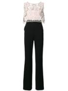 D.exterior Embroidered Tailored Jumpsuit - Black