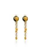 Gigi Clozeau Yellow Gold Yg Bead Earrings - Yellow & Orange