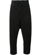 Y-3 - Drop Crotch Pants - Men - Polyester/wool - L, Black, Polyester/wool