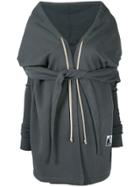 Rick Owens Drkshdw Oversized Wrap Detail Hoodie - Grey
