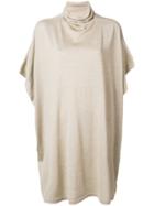 Jean Paul Knott Oversized High Neck Sweater - Nude & Neutrals