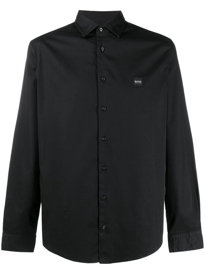 Boss Hugo Boss Embroidered Logo Relaxed-fit Shirt - Black