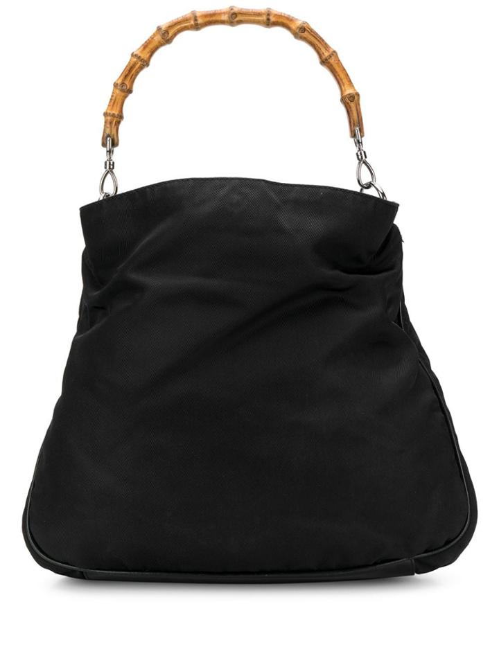 Gucci Vintage 1990's Textured Shoulder Bag - Black
