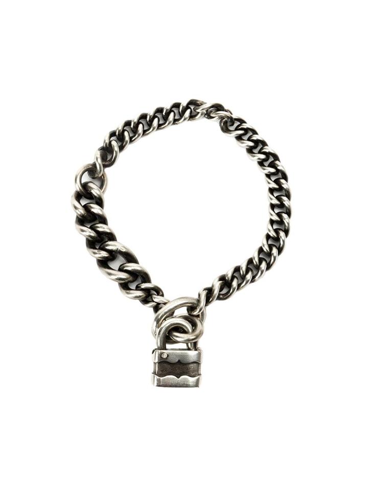 Werkstatt:münchen Padlock Chain Bracelet - Metallic
