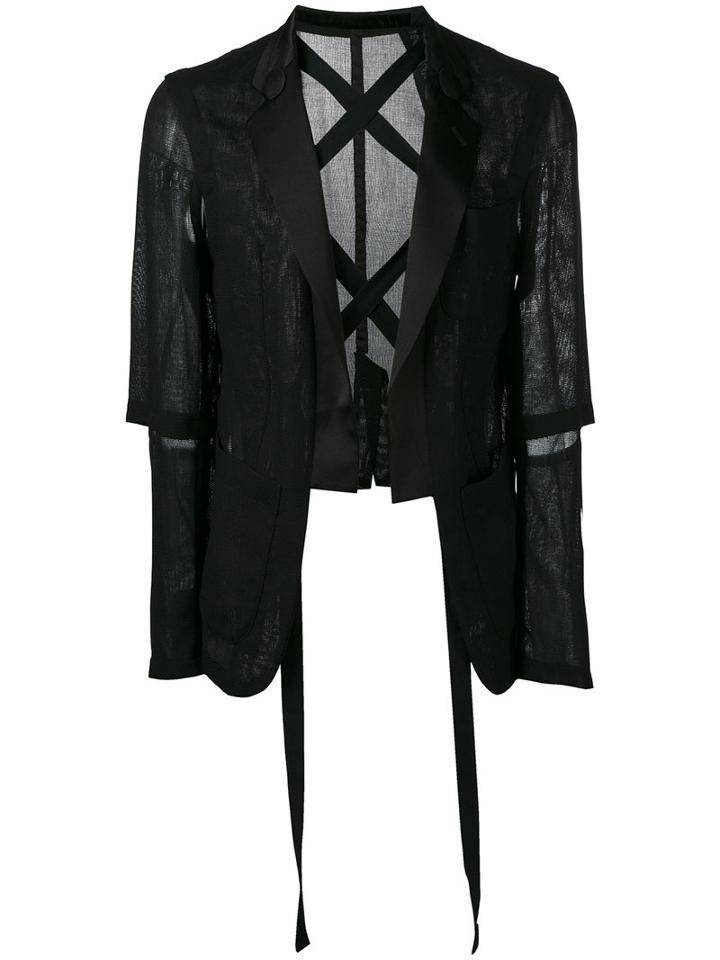 The Soloist - Oriental Sports Jacket - Men - Silk/lamb Skin/wool - S, Black, Silk/lamb Skin/wool