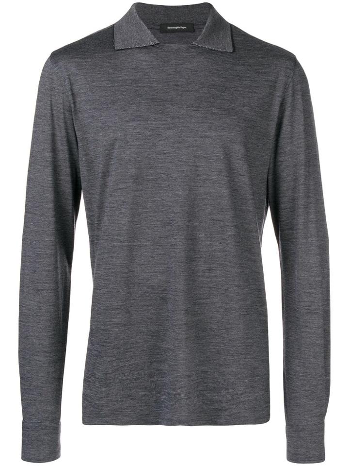 Ermenegildo Zegna Plain Polo Shirt - Blue