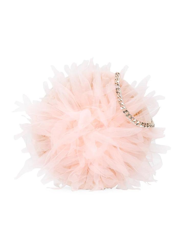 I Pinco Pallino Tulle Straw Shoulder Bag, Girl's, Pink/purple