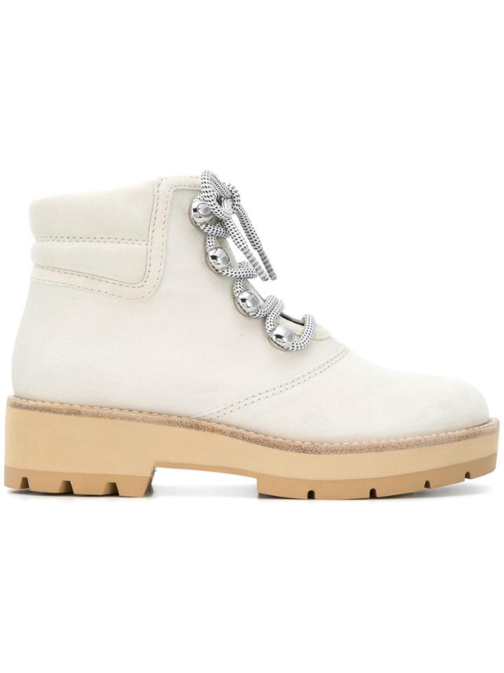 3.1 Phillip Lim Dylan Lace Up Boots - Nude & Neutrals