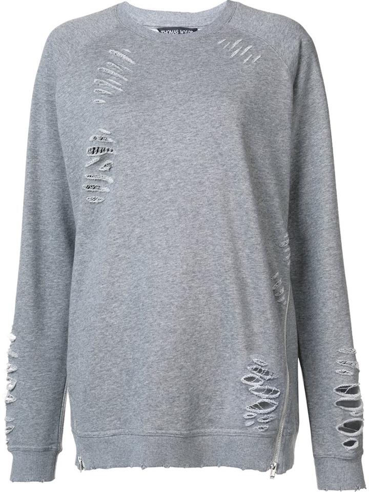 Thomas Wylde 'hendrix' Sweatshirt, Women's, Size: Large, Grey, Cotton/polyester