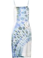 Raquel Allegra Tie-dye Print Belted Dress - Blue