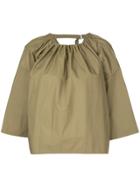 Astraet Blouse With Gathered Neckline - Green