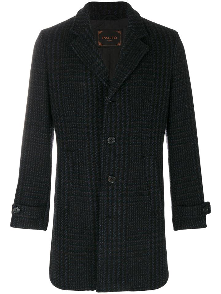 Paltò Patterned Coat - Black