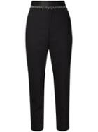 Haider Ackermann Stitching Details Drop Crotch Trousers, Women's, Size: 36, Black, Silk/cotton/spandex/elastane/wool