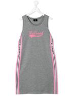 My Brand Kids Sleeveless Logo Jersey Dress - Grey