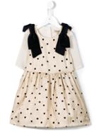 Hucklebones London Polka Dot Bodice Dress, Girl's, Size: 6 Yrs, Nude/neutrals