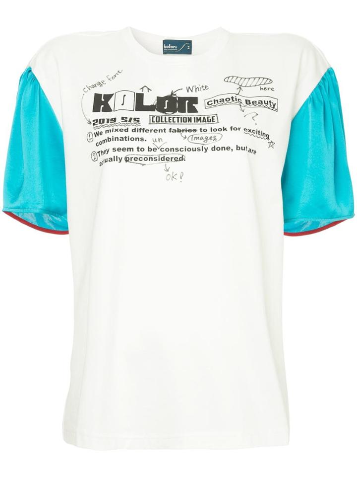 Kolor Two Tone T-shirt - White
