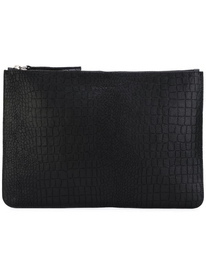 Orciani Large Zip Clutch - Black