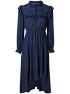Jovonna Asymmetric Ruffle Dress - Blue