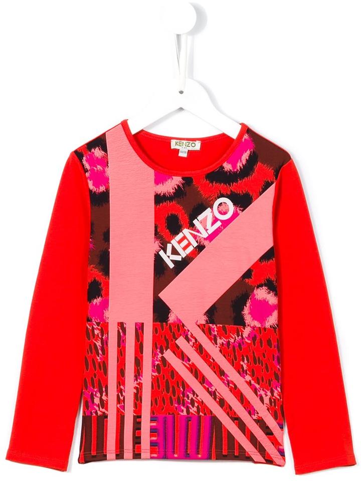 Kenzo Kids Logo Print T-shirt, Girl's, Size: 12 Yrs, Red
