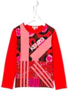 Kenzo Kids Logo Print T-shirt, Girl's, Size: 12 Yrs, Red