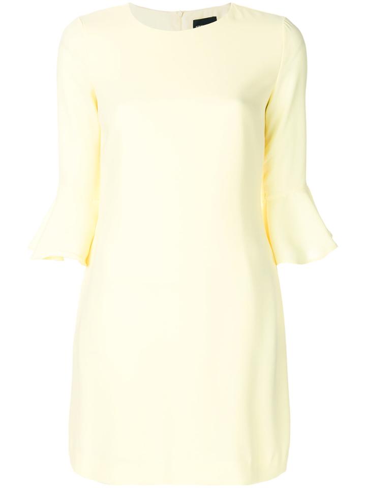 Ermanno Ermanno Flared Sleeve Dress - Yellow & Orange