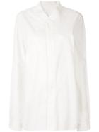 Rick Owens Long-sleeve Oversized Shirt - White