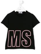 Msgm Kids Logo Print T-shirt, Girl's, Size: 10 Yrs, Black