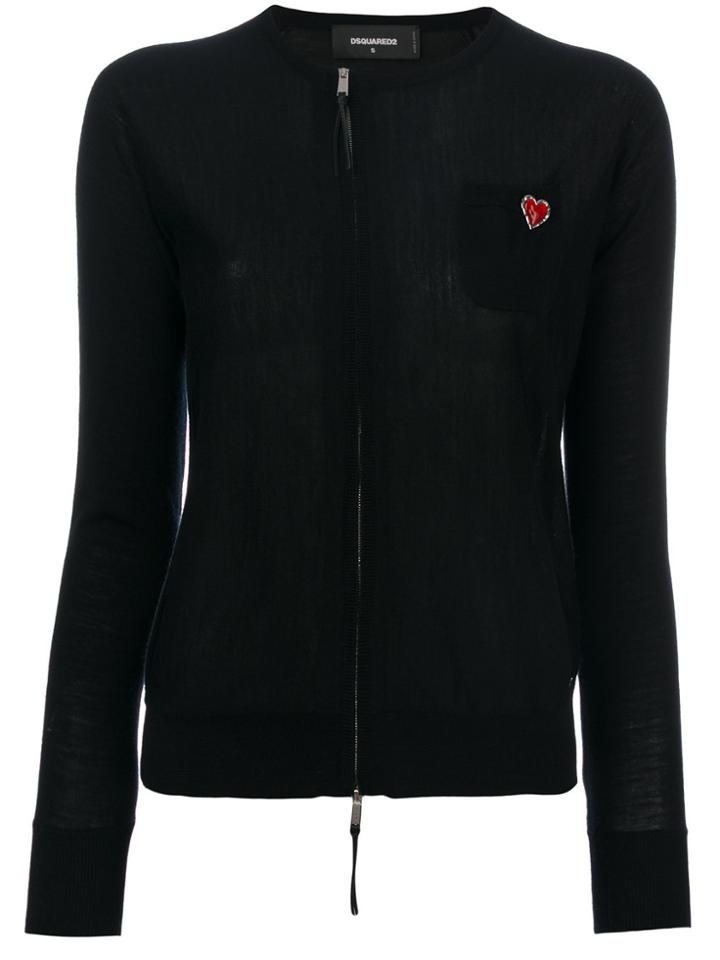 Dsquared2 Zipped Cardigan - Black