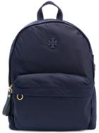 Tory Burch Logo Zipped Backpack - Blue
