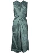Isabel Marant - 'ravenax' Ruched Jacquard Dress - Women - Cotton - 42, Green, Cotton